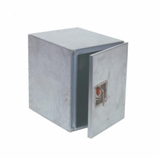 CASSETTA BOX PORTA ATTREZZI IN METALLO PER RIMORCHIO FURGONE CAMION 35X45X45