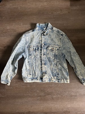 Vintage Bristol Blues Lined Denim Jean Jacket Acid Wash Men's Size Large/Medium