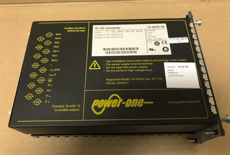 POWER-ONE AC-DC CONVERTER LS 5670-7R GALAXY SCIENTIFIC ATLANTA - Image 2 of 3