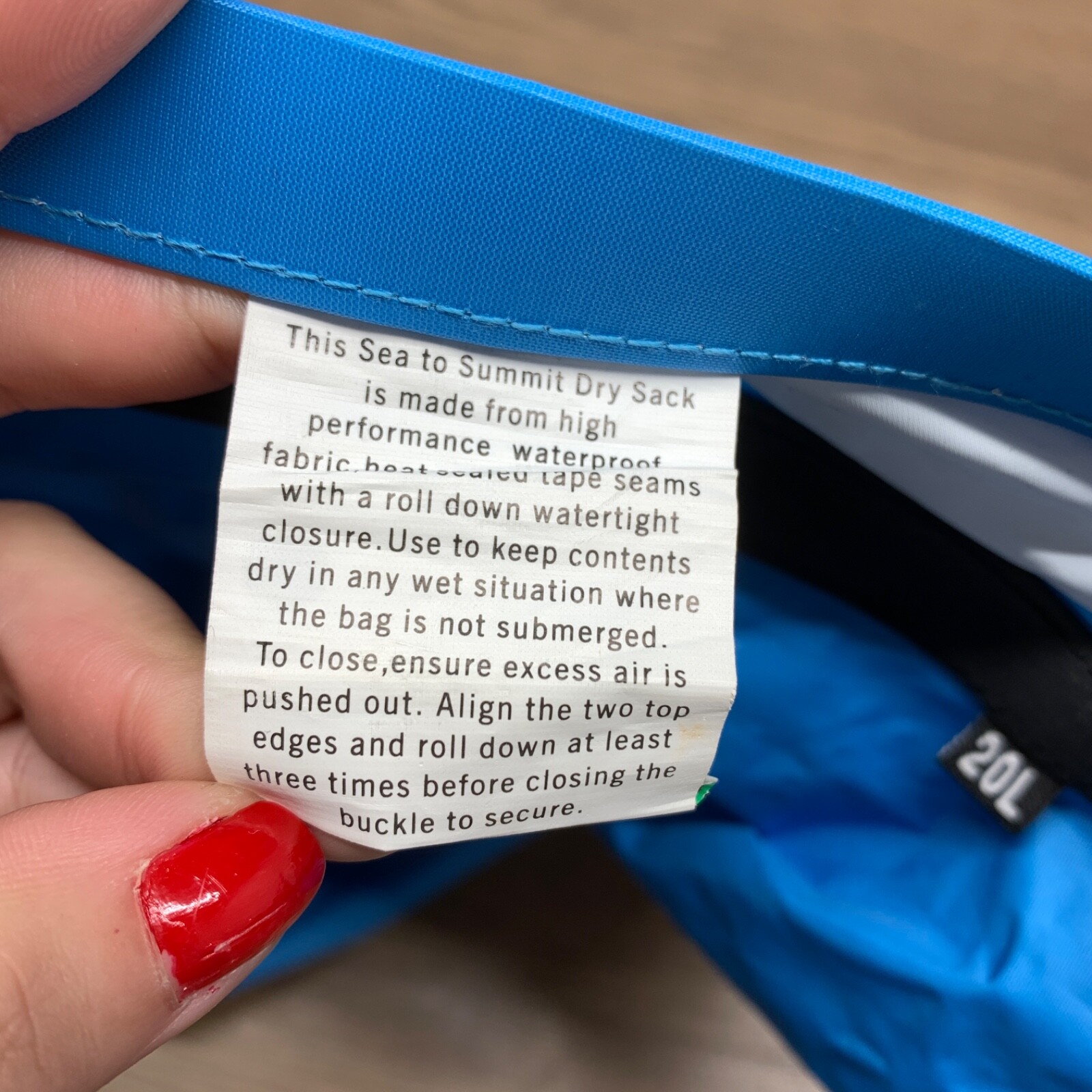 Sea To Summit Big River Waterproof Dry Bag 20L Blue Lightweight DrySack