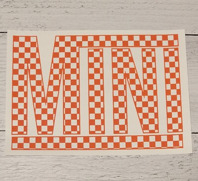 Mini Checkered Youth Ready to Press Heat Transfer Screen Print DTF Transfer