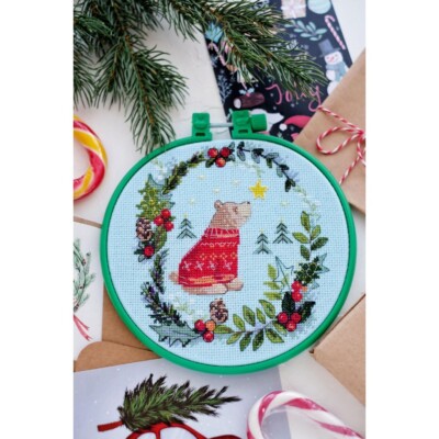 Counted Cross Stitch Kit Bear DIY Abris Art