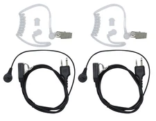 2x AVPH3 SECURITY HEADSETS MIDLAND WALKIE TALKIE TWO WAY RADIO VOX CLEAR TUBE