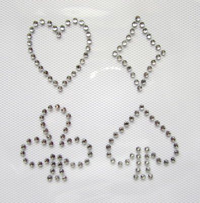 Playing Cards Rhinestone PLAYING CARDS Iron On Hotfix Rhinestone Diamante Transfer Motif, VEGAS ...