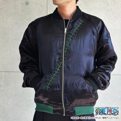 Kurao☆ Karakuri Soul x ONE PIECE Roronoa Zoro Embroidered Jacket BLACK