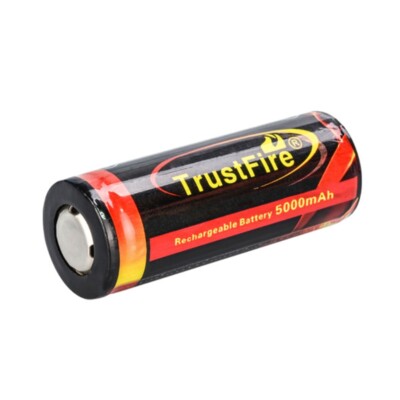 26650 5000mAh Li-ion 3.7V Rechargeable Battery for LED Flashlight Torch