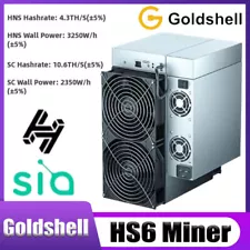 New Goldshell HS6 Miner SiaCoin & Handshake 4.3Th/s  3250W ASIC Mining Machine
