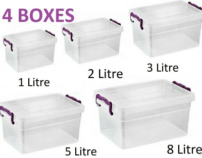 4 X LEBENSMITTEL AUFBEWAHRUNGSBOXEN MIT DECKEL 