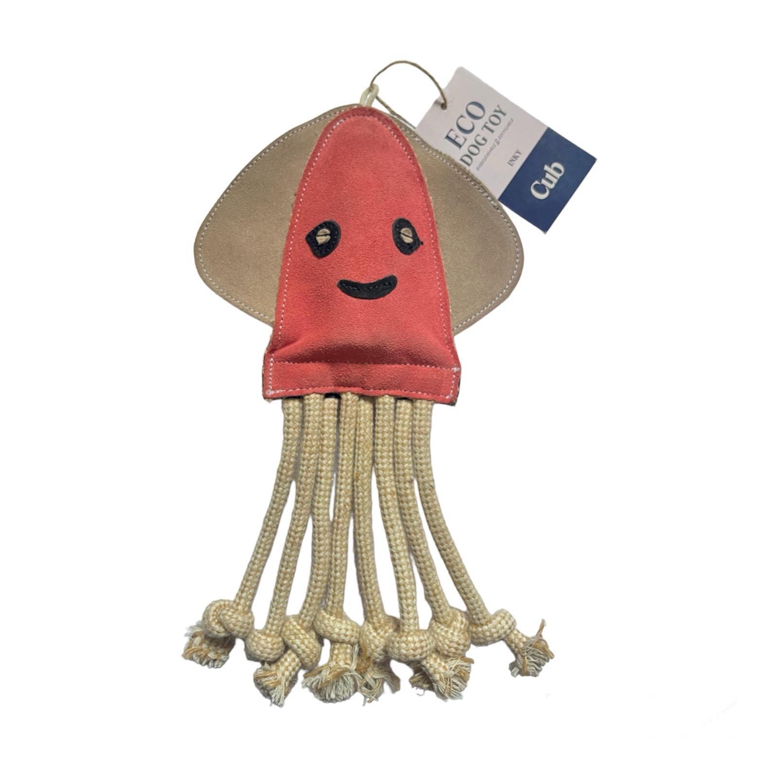 Cub Eco-Friendly 'Inky' Squid Dog Toy - Biodegradable & Recyclable Pet Toys