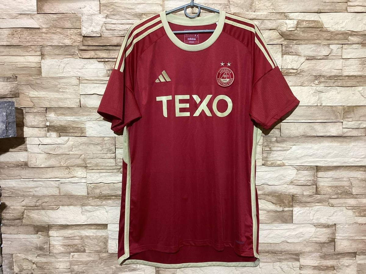 ABERDEEN 2023 2024 Home Football Shirt Soccer Jersey Adidas Sz L