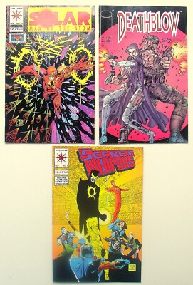 Comic Book Lot - Solar #29, Deathblow #7, Secret Weapons #1 - Valiant Key Issues