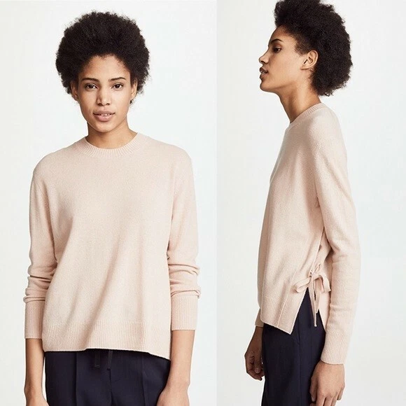 NWT Vince Side Tie Cashmere Sweater SIZE S Color QUARTZ eBay