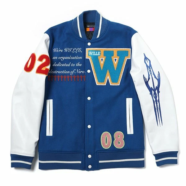 RADIO EVA 862 EVANGELION BASEBALL JACKET/BLUE×WHITE (WILLE) JP M / L size