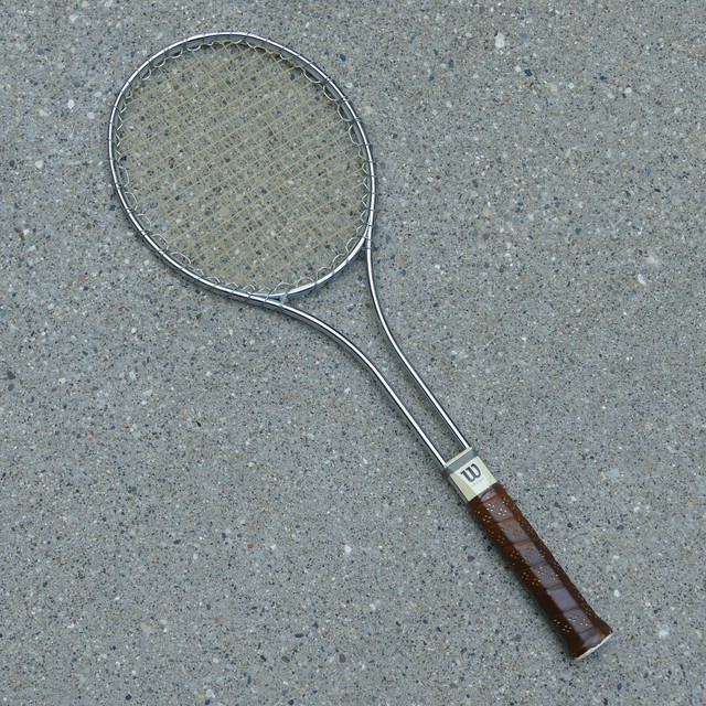 Vintage Wilson Tennis Racquet 6” Leather Grip USA Light Weight Metal Frame eBay