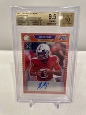 2021 Leaf Pro Set Metal Justin Fields RC Auto Rainbow Orange /2 BGS 9.5/10 Gem