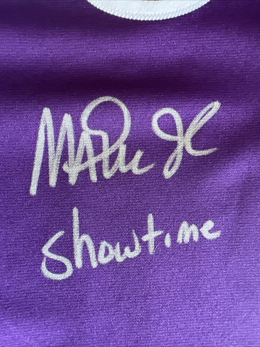 Lakers Magic Johnson Signed Warm Up Jacket Beckett COA Mitchell Ness Showtime - Picture 5 of 9