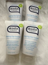 4 Pc - SkinFix FOAMING CLAY CLEANSER 1fl.oz / 30ml Each - Travel Size - New