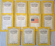 National Geographic Magazines 1930-55; YOU PICK Year & Month! Neat vintage gift