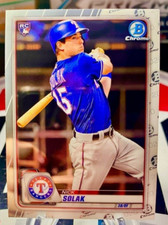 2020 Nick Solak Bowman Chrome Rookie Card #96 Texas Rangers. rookie card picture