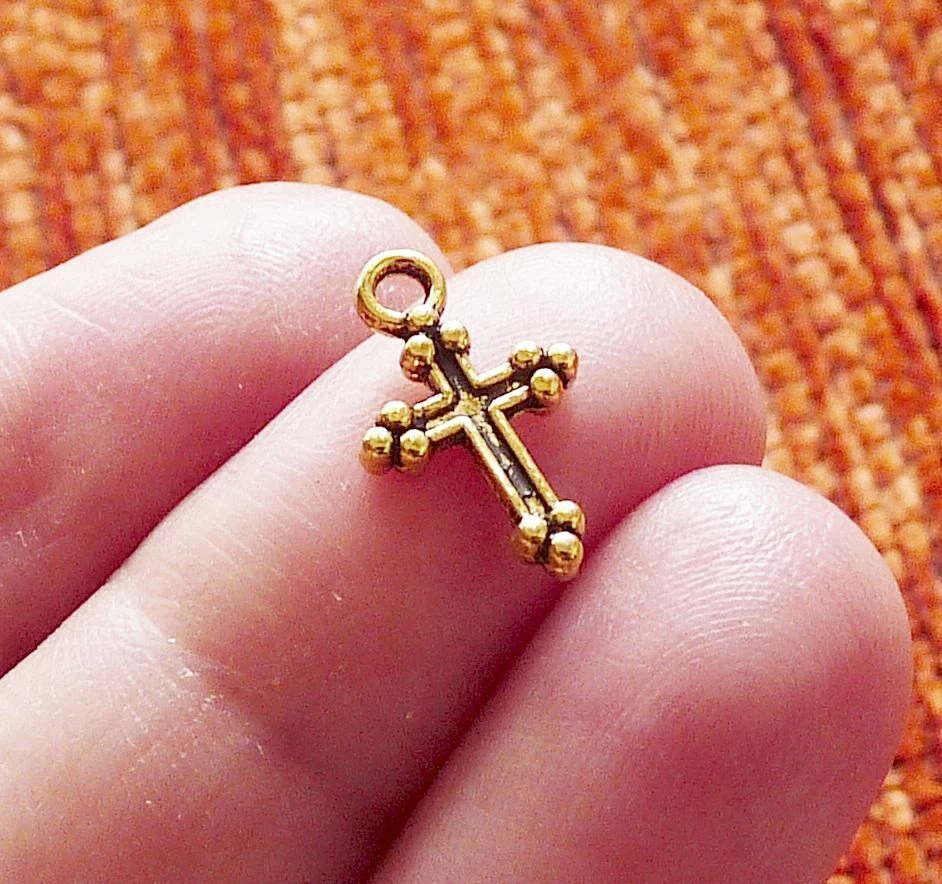 Mini cross charms deals