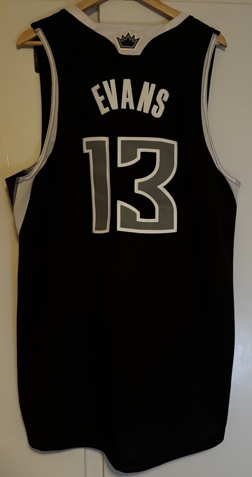 Tyreke Evans Sacramento Kings NBA Jersey Men L Adidas Sewn Black HWC #13 2011