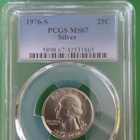 1976-S Washington Quarter 25C Silver PCGS MS67 Uncirculated San Francisco