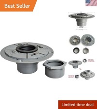 PVC Shower Drain Base Kit Include 2 PVC Shower Drain Base Flange, Threaded A...