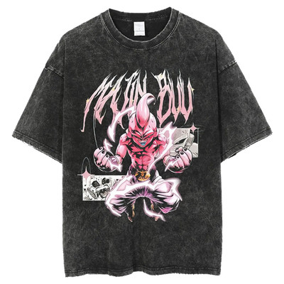 Majin Buu Pink Terror Vintage Anime Graphic T-Shirt
