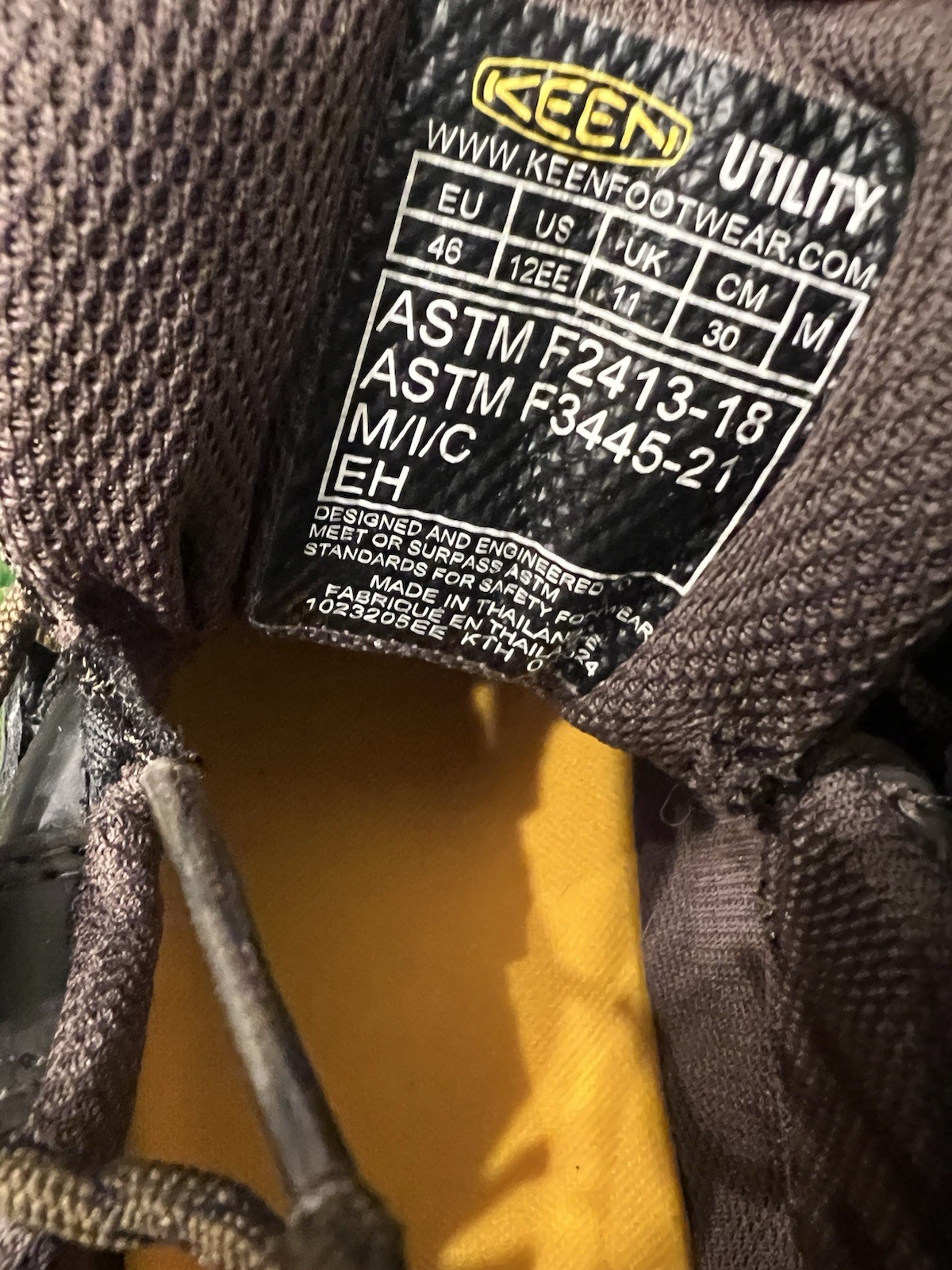 Scarpe Keen Uomo Basse Lansing Punta Acciaio Impermeabili Trail Escursionismo Marrone 12 CEE Ottime Condizioni