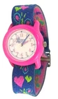 VTG Timex Kid’s Watch Flowers Rotating Butterfly Seconds Hand Nylon Revers. Band