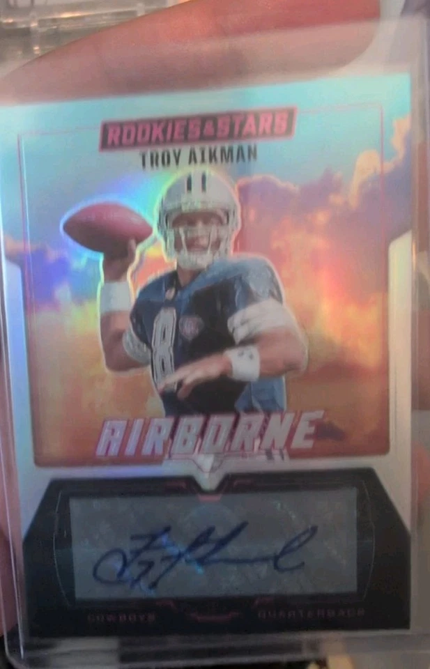 TROY AIKMAN 2025 Rookies And Stars Airborne Auto /99 Cowboys - Bild 1 von 1
