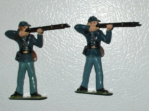 Marx 1960s 60MM Hard Plastic Warriors of the World US Civil War Union Soldiers