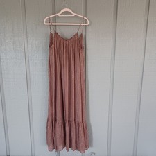 Anthropologie Malika Gauze Lurex Coverup Maxi Dress Size XL Women Beach Vacation