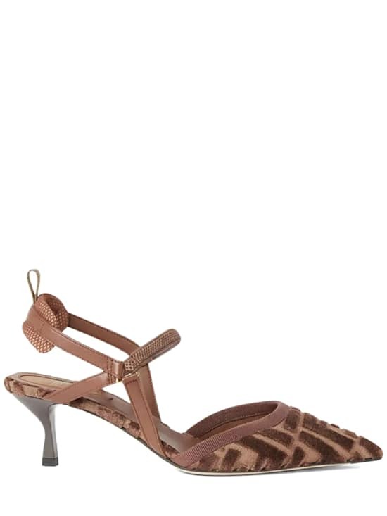 Fendi - Women - Medium-heeled pumps with straps - Brown 203490₽