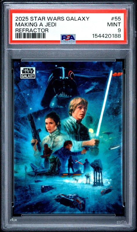 2025 Topps Chrome Star Wars Galaxy Making A Jedi Refractor #55 PSA 9
