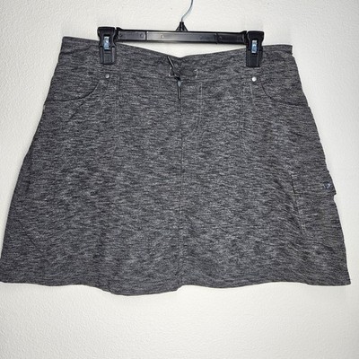Kuhl Mova Skort Womens Large Charcoal Heather Grey Hiking Active Skirt Shorts