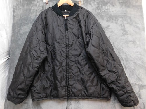 Brandit Jacket Mens 3XL Black Quilted Nylon Lined Insulated Bomber Full Zip