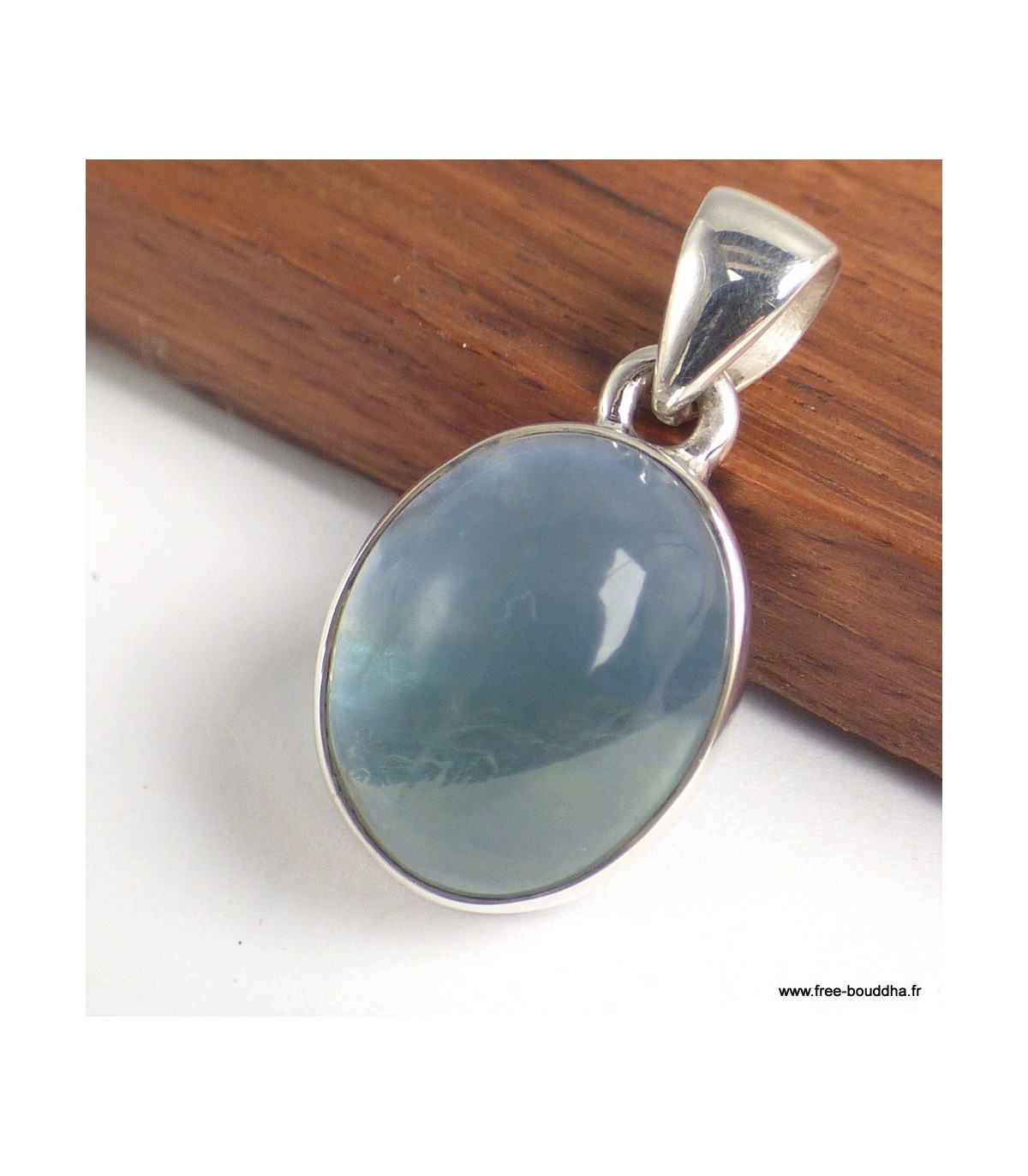 Pendentif fluorite bleue verte ovale SK29.2 idéal pour vos tenues bohèmes