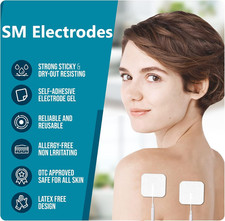 SM Electrodes TENS Unit Electrode Pads 2X2" - 20 Pack 50 Reusable TENS Pads R...