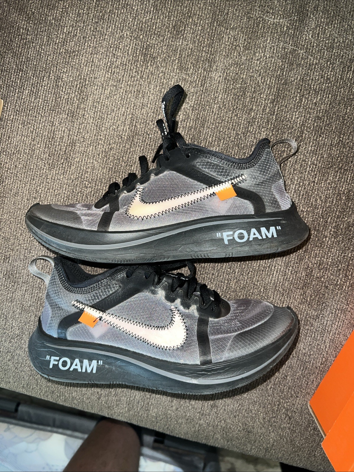 OFF WHITE X NIKE Taglia 6 5 Nike Off White x Zoom Fly SP Nero