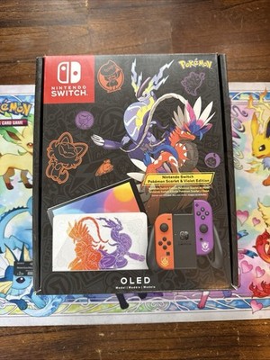 Nintendo Switch OLED Pokémon Scarlet & Violet Edition Console Black Orange