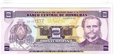 HONDURAS 2 Lempiras Banknote UNC 2010 X0107377