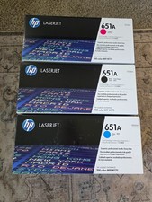 HP 651A Toner Cartridges Set - CE340A, CE341A, CE343A Sealed Boxes - Brand New