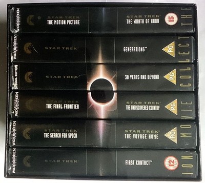 Star Trek The Movie Collection 6 VHS Video Box Set