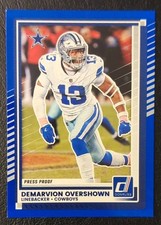 2025 Donruss Football Demarvion Overshown Blue Press Proof Parallel #175 *Corner