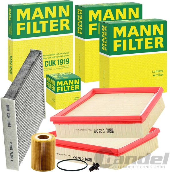 Mann Filter Inspektionspaket Passend FüR Jaguar F-PACE XF Range Rover Velar L560-image