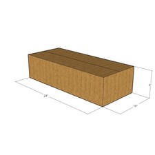 75 24x10x6 Kraft Brown Corrugated Shipping Boxes 32 ECT Single-Wall New