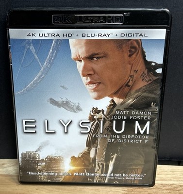 Elysium (Ultra HD, 4K/Digital) Matt Damon Jodie Foster 2021 Clean