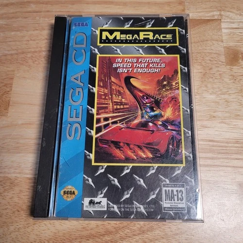 MegaRace Sega CD, 1994 CIB w Foam – Tested