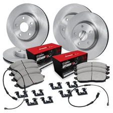 For Mercedes-Benz CLS400 15-17 Drilled Front & Rear Brake Kit w Optimum Pads